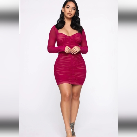 NWT Fashinova Simply Satisfying Ruched Mini Dress - Picture 4 of 12